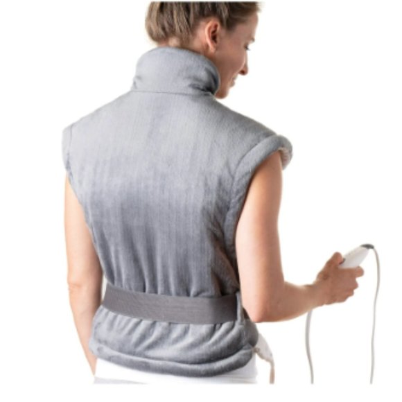 Extra-Long Back and Neck Heating Pad - Gray